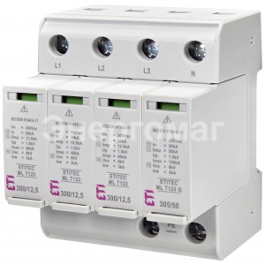 Ограничитель перенапряжений или УЗИП ETI 002440671 ETITEC ML T123 300/12,5 3+1