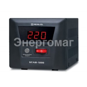 Стабилизатор напряжения REAL-EL STAB-500,мощность 400 Вт